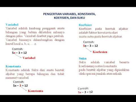 Detail Contoh Konstanta Dan Variabel Nomer 22