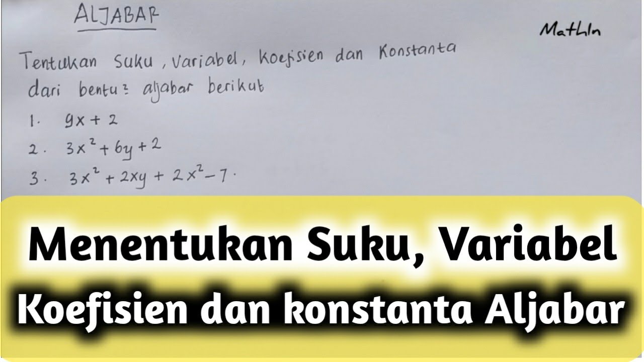 Detail Contoh Konstanta Dan Variabel Nomer 24