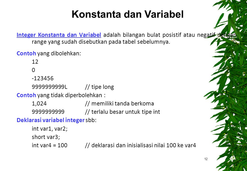 Detail Contoh Konstanta Dan Variabel Nomer 34