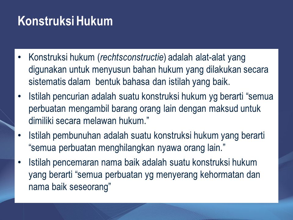 Detail Contoh Konstruksi Hukum Nomer 2