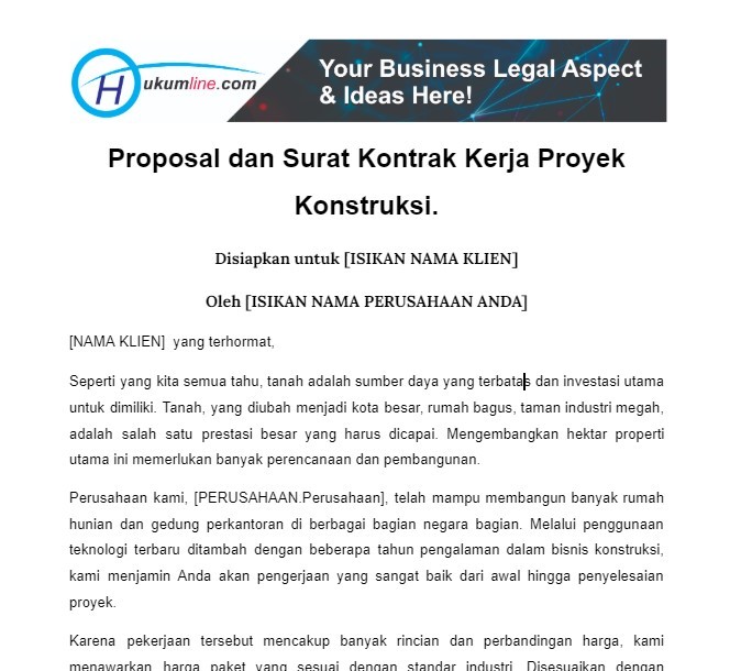 Detail Contoh Kontrak Kerja Proyek Nomer 6