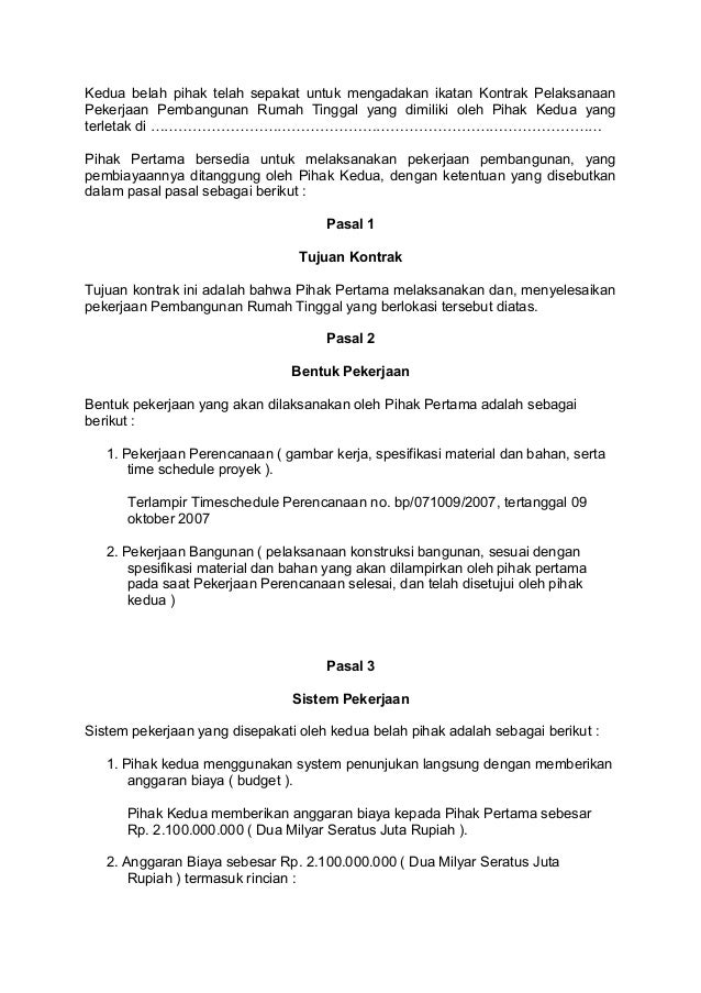 Detail Contoh Kontrak Konstruksi Nomer 24