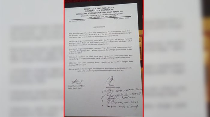 Detail Contoh Kontrak Politik Calon Bupati Nomer 26