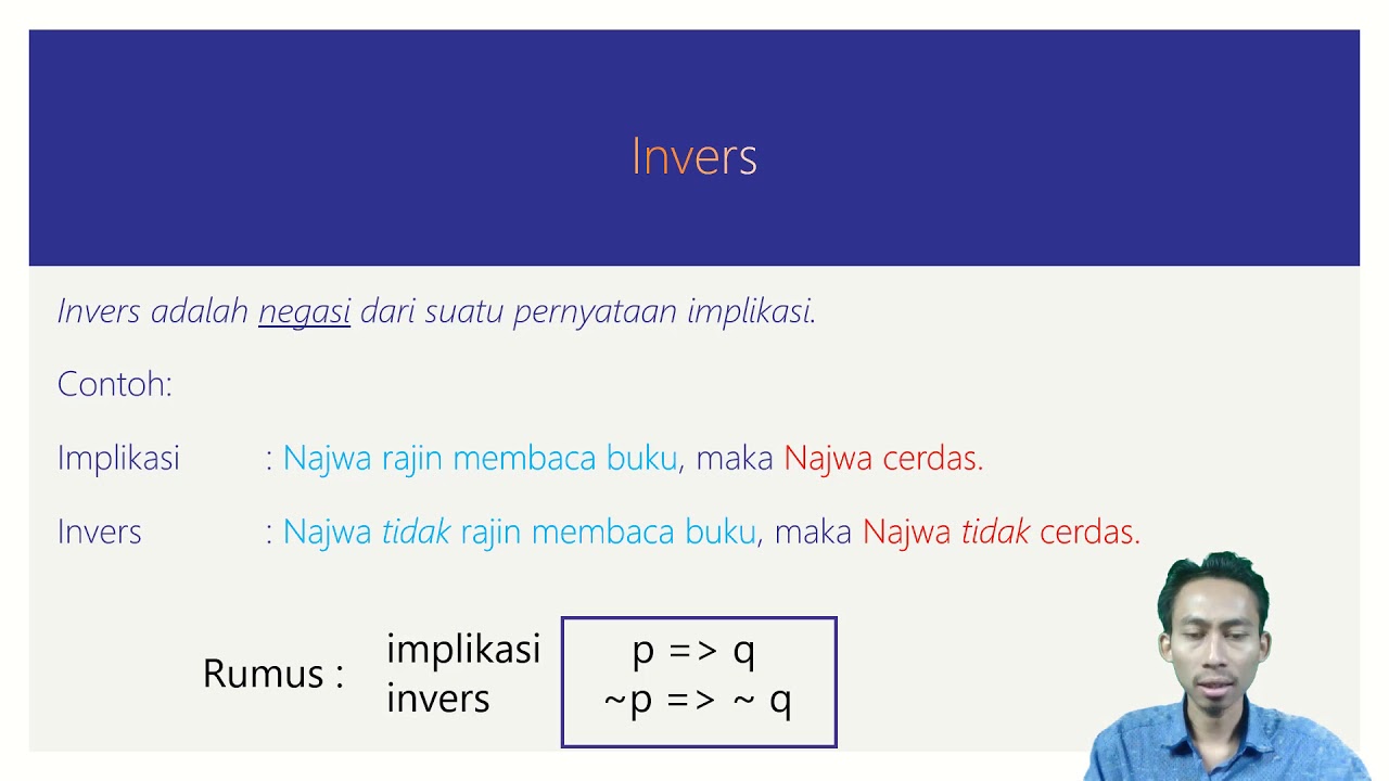 Detail Contoh Konvers Invers Dan Kontraposisi Nomer 35