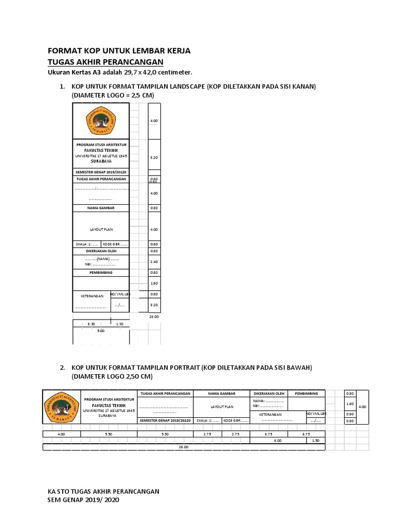 Detail Contoh Kop Gambar Kerja Arsitektur Nomer 11