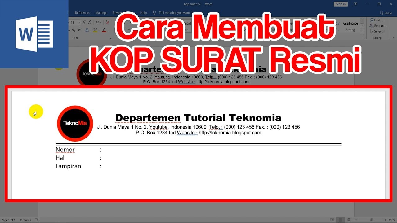 Detail Contoh Kop Surat Cv Nomer 15