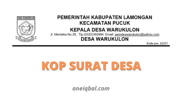 Detail Contoh Kop Surat Desa Nomer 35