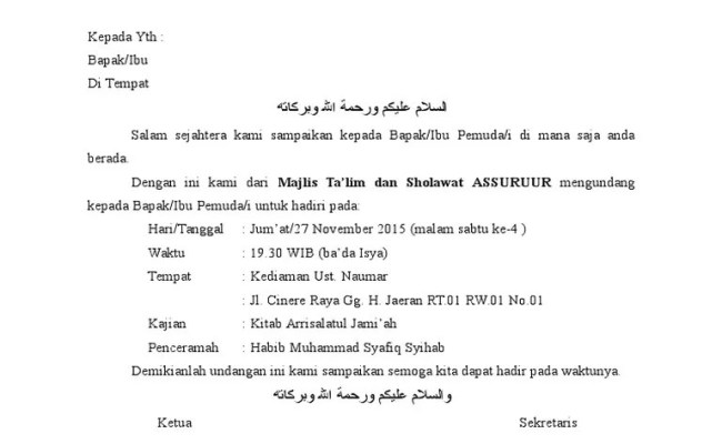 Detail Contoh Kop Surat Majelis Taklim Nomer 37