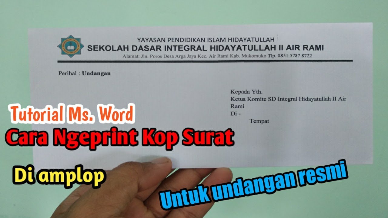 Detail Contoh Kop Surat Pada Amplop Nomer 40