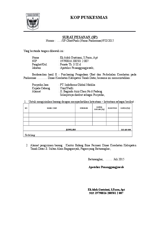 Detail Contoh Kop Surat Puskesmas Nomer 10