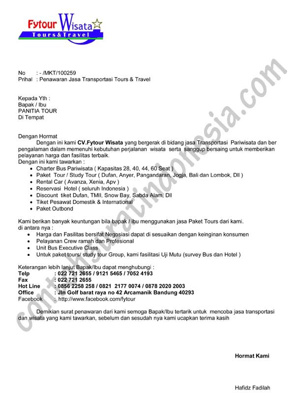 Detail Contoh Kop Surat Travel Nomer 11