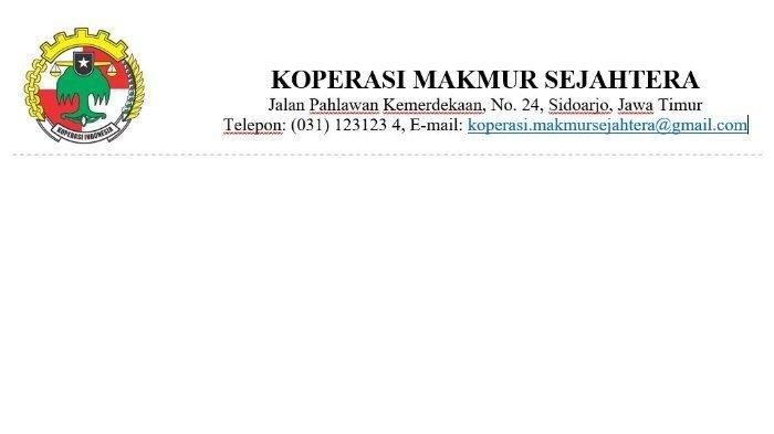 Detail Contoh Kop Surat Travel Nomer 28