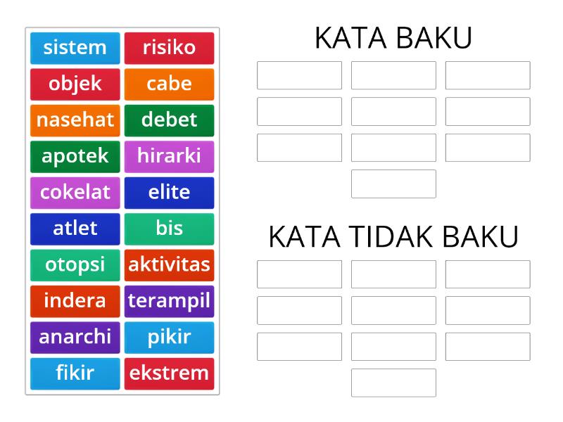 Detail Contoh Kosakata Tidak Baku Nomer 48