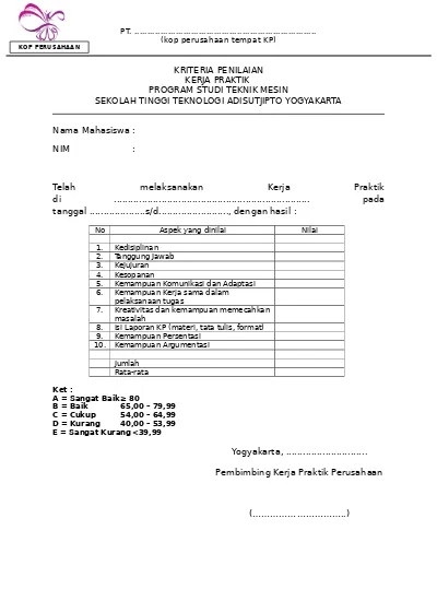 Detail Contoh Kriteria Penilaian Nomer 31