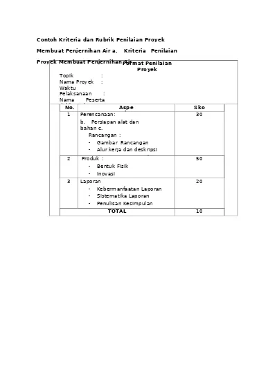 Detail Contoh Kriteria Penilaian Nomer 7