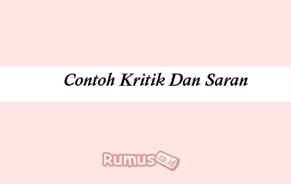 Detail Contoh Kritik Dan Saran Nomer 9