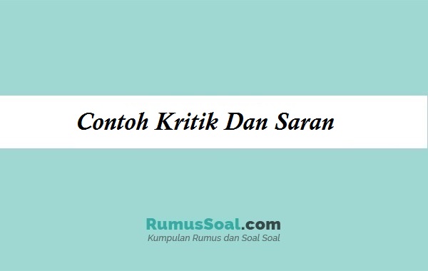 Detail Contoh Kritik Dan Saran Dalam Makalah Nomer 49