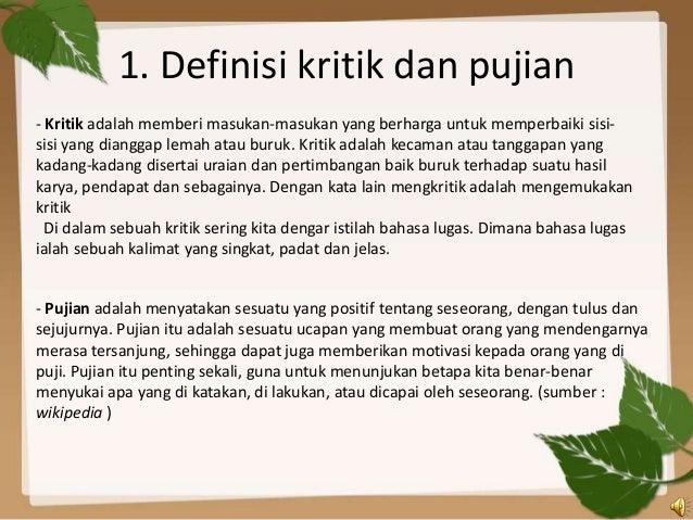 Detail Contoh Kritik Singkat Nomer 44