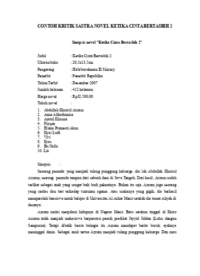 Detail Contoh Kritik Singkat Nomer 10