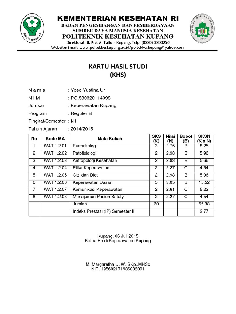 Detail Contoh Krs Mahasiswa Nomer 19