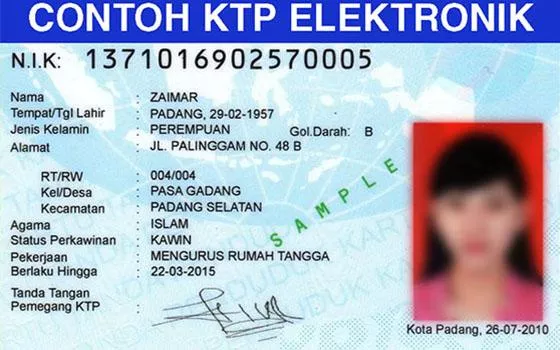 Detail Contoh Ktp Elektronik Nomer 2