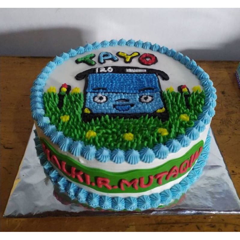 Detail Contoh Kue Ulang Tahun Gambar Tayo Nomer 14