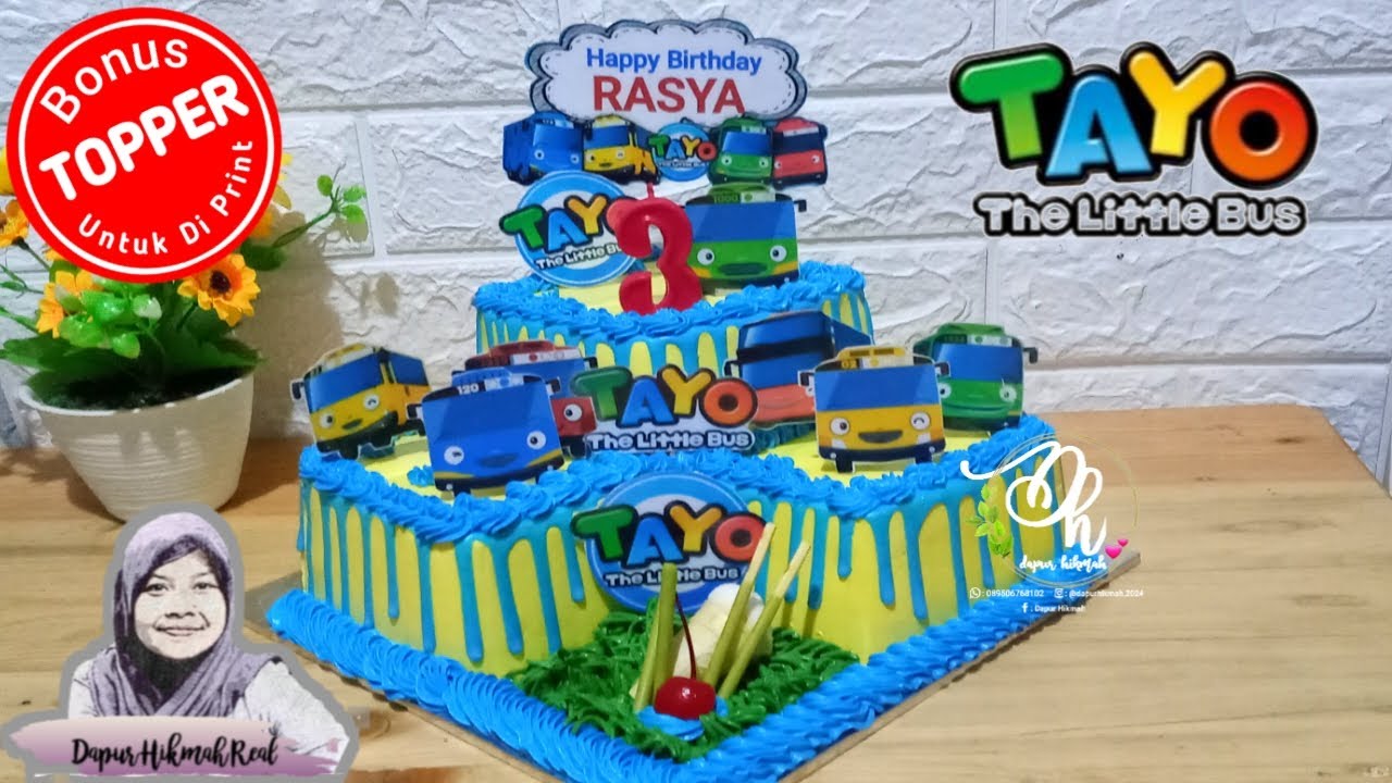 Detail Contoh Kue Ulang Tahun Gambar Tayo Nomer 17