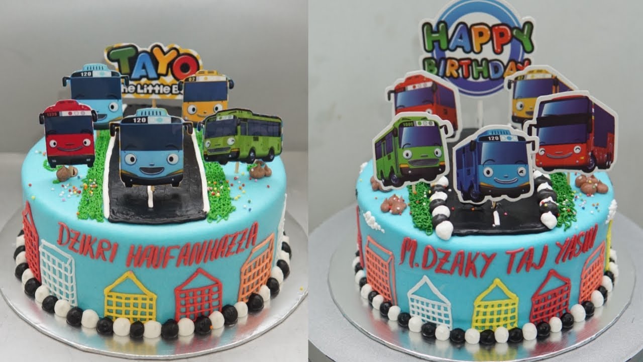 Detail Contoh Kue Ulang Tahun Gambar Tayo Nomer 3