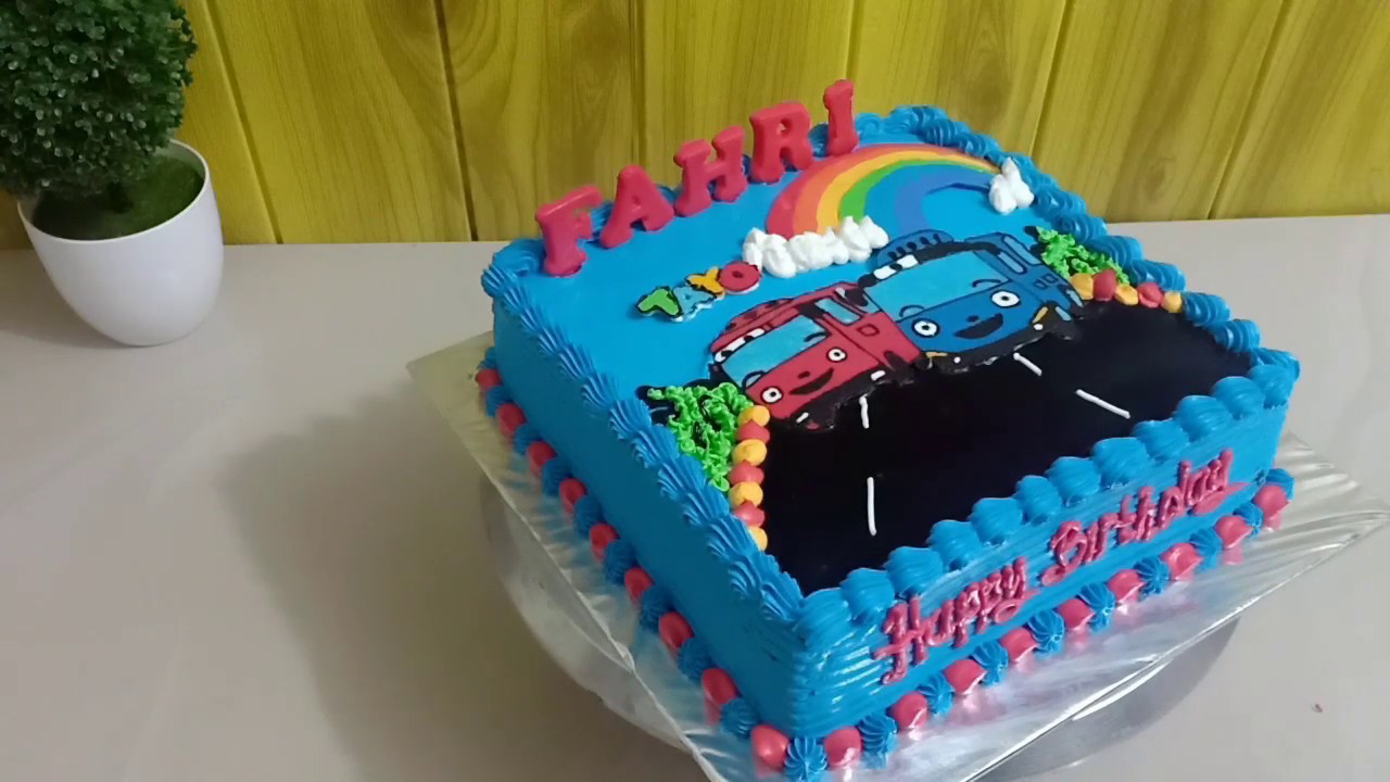 Detail Contoh Kue Ulang Tahun Gambar Tayo Nomer 4