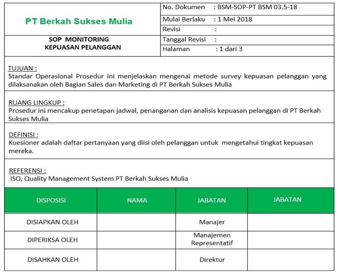 Detail Contoh Kuesioner Kepuasan Pelanggan Nomer 17