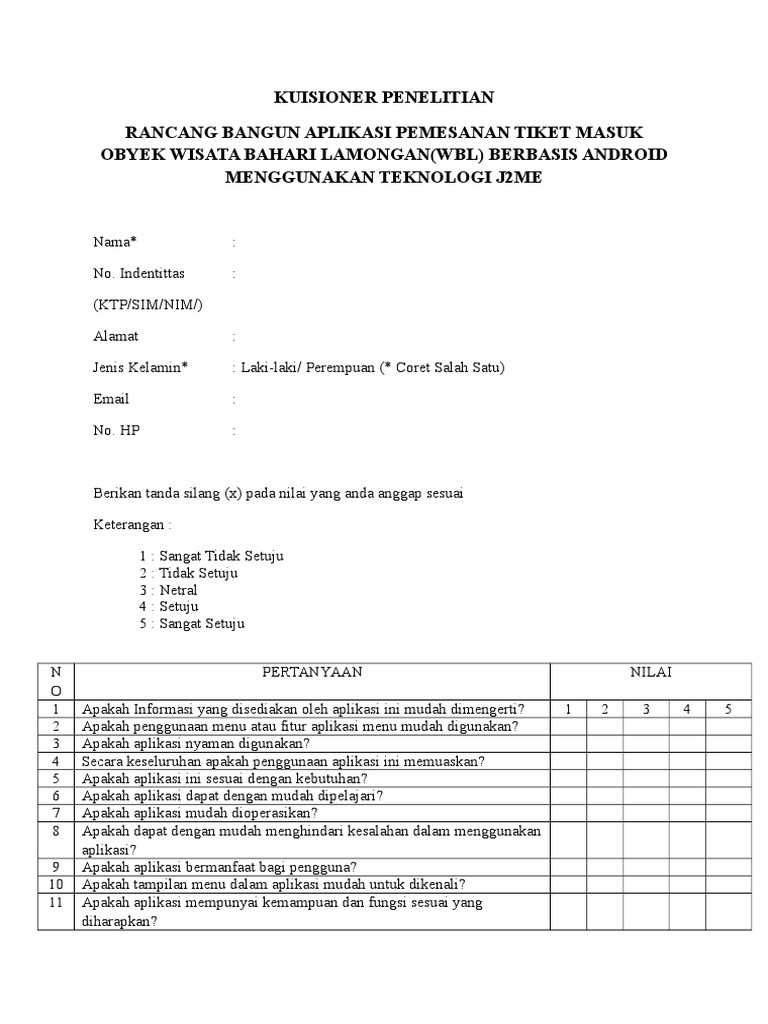 Detail Contoh Kuesioner Kepuasan Pelanggan Restoran Nomer 11