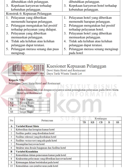 Detail Contoh Kuesioner Kepuasan Pelayanan Nomer 26