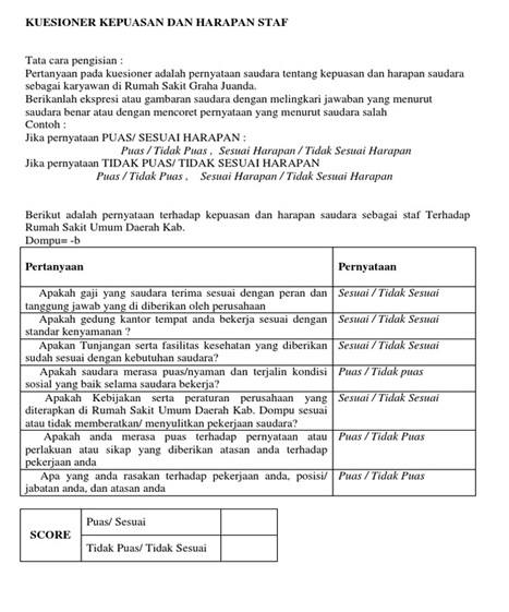 Detail Contoh Kuesioner Kualitas Produk Nomer 39