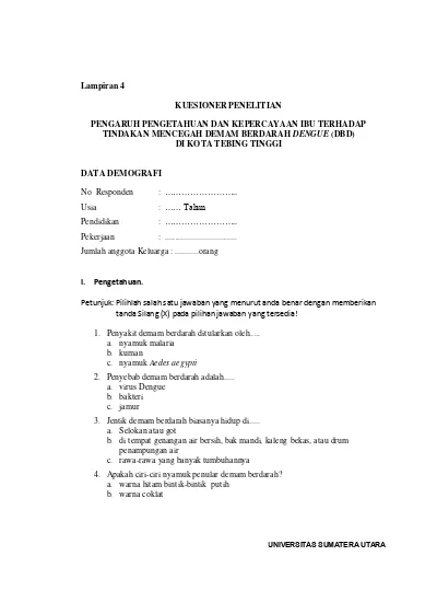 Detail Contoh Kuesioner Penelitian Kesehatan Nomer 38