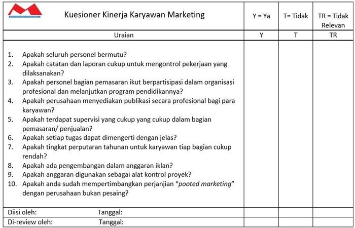 Detail Contoh Kuesioner Penelitian Pemasaran Nomer 11