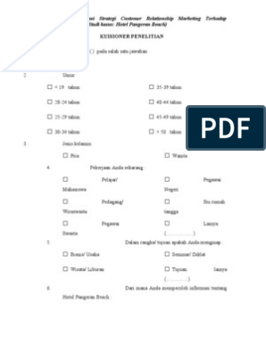 Detail Contoh Kuesioner Penelitian Pemasaran Nomer 36