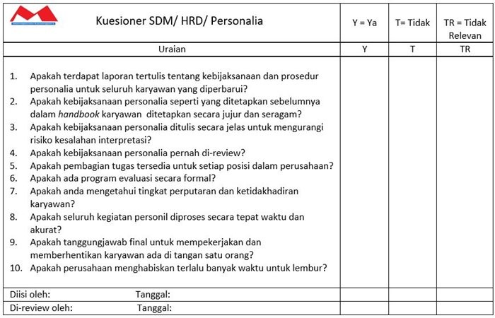 Detail Contoh Kuesioner Sederhana Nomer 17