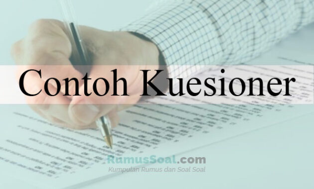 Detail Contoh Kuesioner Sederhana Nomer 39