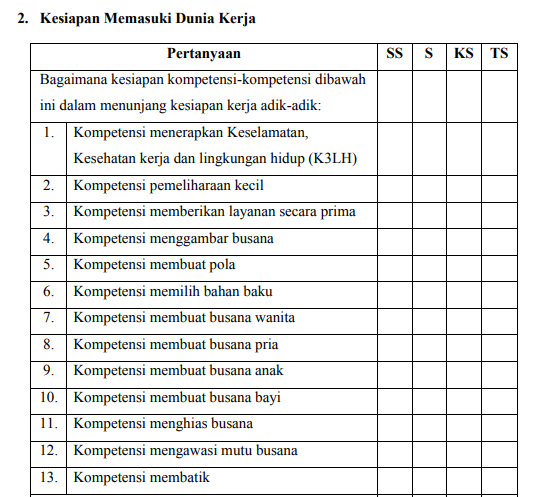 Detail Contoh Kuesioner Sederhana Nomer 8