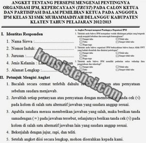 Detail Contoh Kuesioner Terbuka Nomer 32