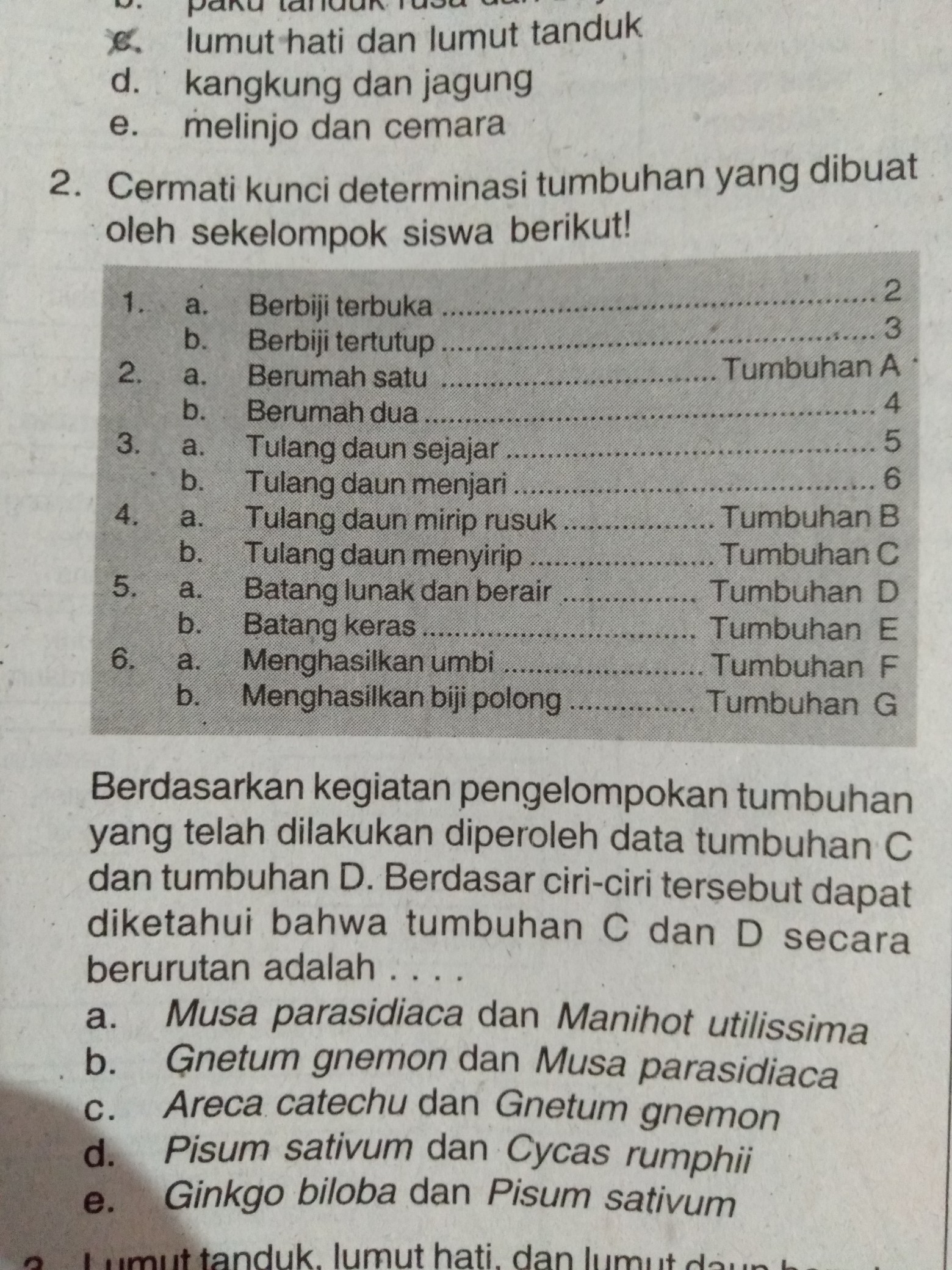 Detail Contoh Kunci Determinasi Tumbuhan Nomer 10