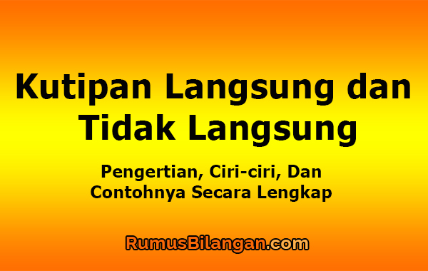 Detail Contoh Kutipan Langsung Nomer 34