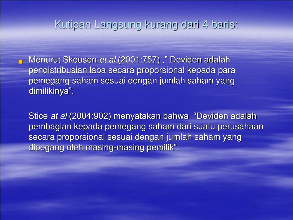 Detail Contoh Kutipan Langsung Lebih Dari 4 Baris Nomer 51