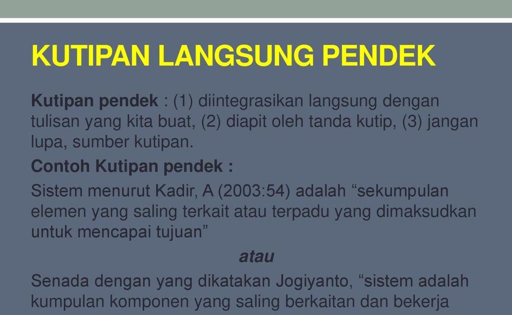 Detail Contoh Kutipan Langsung Panjang Nomer 31