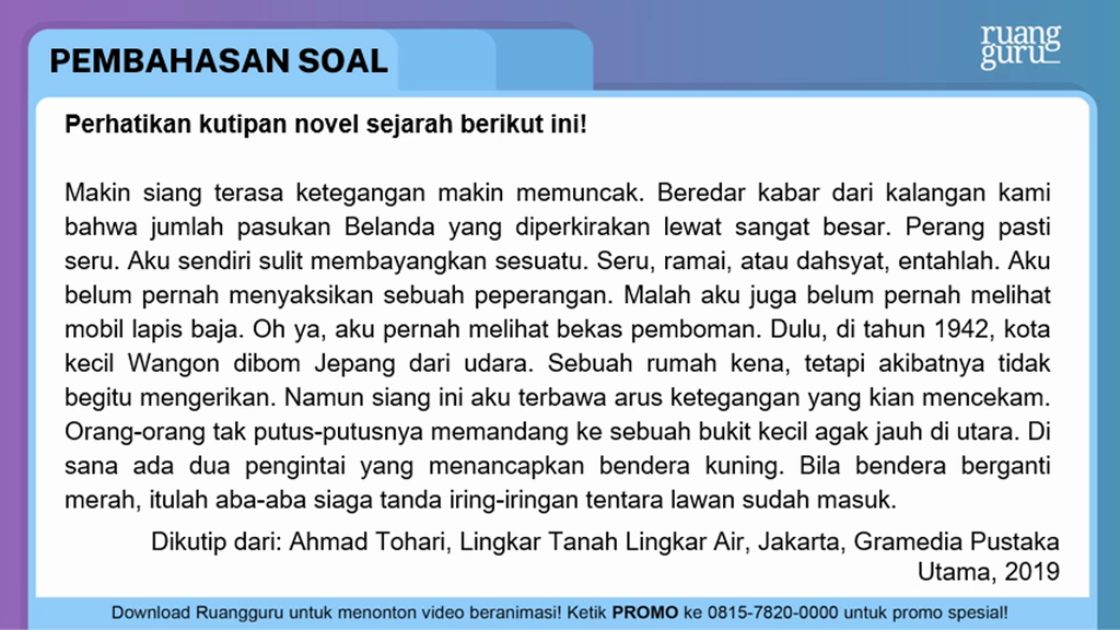 Detail Contoh Kutipan Novel Sejarah Nomer 51