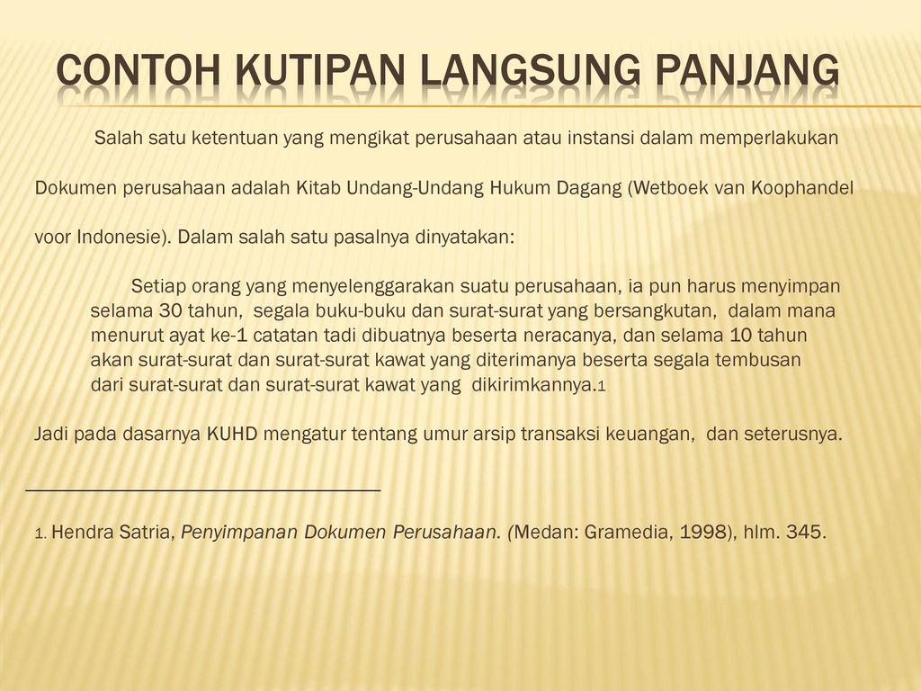 Detail Contoh Kutipan Tidak Langsung Pendek Nomer 12