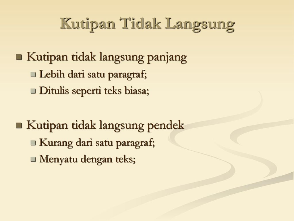 Detail Contoh Kutipan Tidak Langsung Pendek Nomer 28