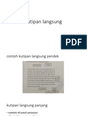 Detail Contoh Kutipan Tidak Langsung Pendek Nomer 37