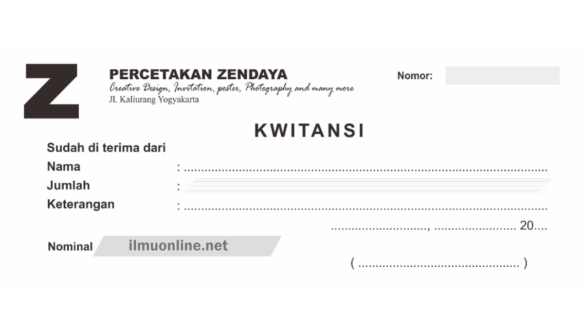 Detail Contoh Kwitansi Atau Kuitansi Nomer 19