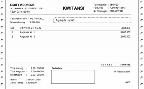 Detail Contoh Kwitansi Atau Kuitansi Nomer 32